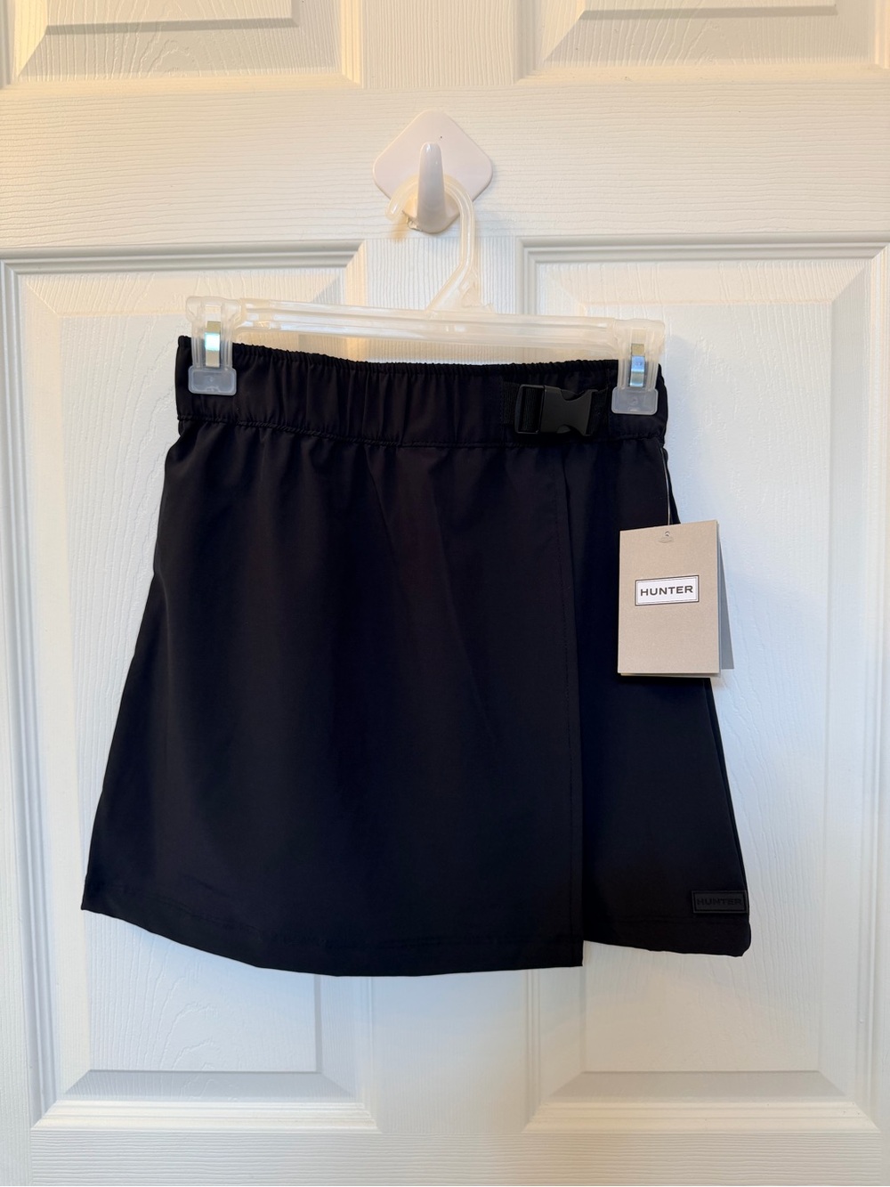 Hunter Girls Size 12 Black Athletic Skort with Buckle Detail NWT